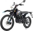 black x-pro titan dlx 250cc gas dirt bike with zongshen engine, large 21"/18" wheels - perfect for adults and pit biking logo