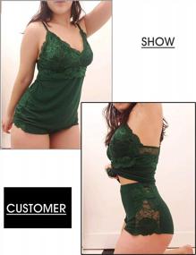 img 1 attached to Wearella'S Green Short Pajama Set For Women - Comfortable Camisole And Shorts Nightwear With Sleepwear Sets