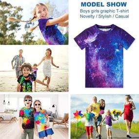 img 1 attached to 👚 Funnycokid Short Sleeve Colorful Athletic T Shirts: Stylish Girls' Clothing & Tops with Tees & Blouses