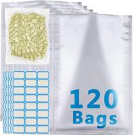 🛍️ mylar bags 120 packs 1 gallon heat sealable 15''x10'' + 150 packs 200cc oxygen absorbers - ultimate food storage solution with vacuum seal - food grade quality! логотип