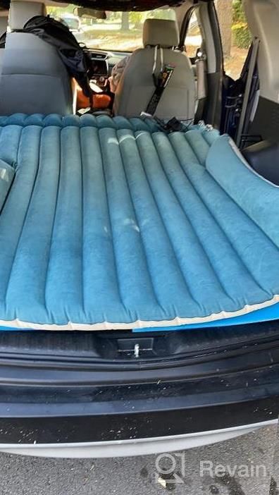 img 1 attached to WEY&FLY SUV Air Mattress Thickened And Double-Sided Flocking Travel Mattress Camping Air Bed Dedicated Mobile Cushion Extended Outdoor For SUV Back Seat 4 Air Bags review by Kurt Bravo