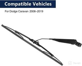 img 2 attached to X AUTOHAUX 16 Inch Rear Windshield Wiper Blade Arm Set for Dodge Caravan 2008-2019