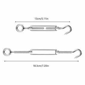 img 1 attached to Набор натяжения талрепа из нержавеющей стали для кабелей и оттенков - 6 шт. от TooTaci