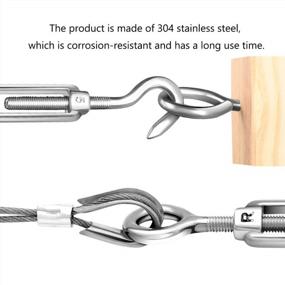 img 3 attached to Stainless Steel Turnbuckle Tension Set For Cables & Shades - 6 Pack From TooTaci