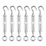 stainless steel turnbuckle tension set for cables & shades - 6 pack from tootaci logo