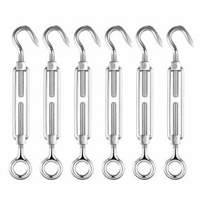 img 4 attached to Stainless Steel Turnbuckle Tension Set For Cables & Shades - 6 Pack From TooTaci