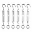 stainless steel turnbuckle tension set for cables & shades - 6 pack from tootaci logo