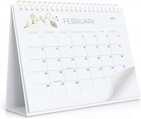 img 4 attached to 2023 Small Desk Calendar With Stickers - October 2022 To June 2024 - 6" X 8" Flip Desktop Organizer For Easy Organization - Beautiful Greenery Design