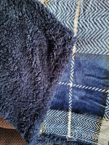 img 5 attached to Stay Cozy With PAVILIA'S Sea Blue Melange Sherpa Throw – The Perfect Addition To Your Home!