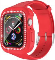 stylish & shockproof apple watch band 40mm with bling glitter diamond case for women girls - ocyclone compatible with series se 6 5 4 logo