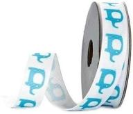 blue elephant grosgrain ribbon yards logo