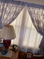 img 1 attached to Add Elegance To Your Home With DWCN'S Grey Floral Lace Sheer Curtains - Set Of 2 Short Panels For Bedroom And Kitchen Windows review by Jerry Gonzalez