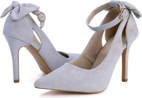 img 4 attached to Fashare Womens Pointed Bowtie Buckle Women's Shoes ~ Pumps