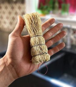 img 1 attached to 🧼 Set of 3 Mexican Coladera Natural Fiber Dish Brush Cleaners - Sustainable Kitchen Scrubber Brushes with Hangers for Pots, Sinks, and Pans - Cepillo Limpia Trastes Molcajete Cleaners