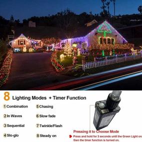 img 3 attached to Enhance Your Holiday Decor With KNONEW 1216 LED Outdoor Curtain String Lights - Clear Wire Multicolor Fairy String Light With 228 Drops For Christmas Party And Weddings