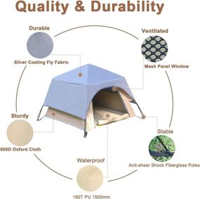 img 2 attached to Yolafe Dog Camping Tent: Portable Pet Cave Bed Playpen with Innovative Instant Setup Design - Ideal for Camping with Cats and Dogs+