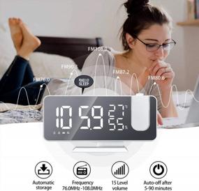img 2 attached to OurLeeme Projection Alarm Clock, Mirror LED Digital Alarm Clock, 3 Levels Of Brightness,Hygrometer Thermometer