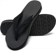 women's comfort flip flops w/ arch support: maiitrip cloth strap sandals. logo