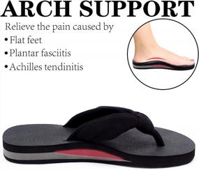 img 2 attached to Women'S Comfort Flip Flops W/ Arch Support: MAIITRIP Cloth Strap Sandals.