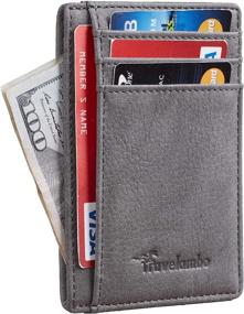 img 3 attached to 🧳 Travelambo Pocket Minimalist Leather Wallets, Card Cases & Money Organizers designed with RFID Blocking - Perfect men's accessories for effortless organization