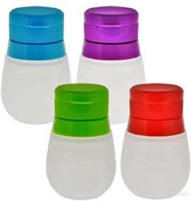 img 1 attached to 🧴 Convenient Portable Silicone Bottle Containers for Traveling with Food Dressing - Set of 3