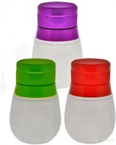 img 2 attached to 🧴 Convenient Portable Silicone Bottle Containers for Traveling with Food Dressing - Set of 3