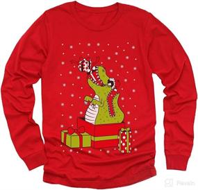 img 4 attached to T Rex Christmas Sweater Toddler Sweatshirts Apparel & Accessories Baby Boys ... Clothing