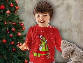 img 2 attached to T Rex Christmas Sweater Toddler Sweatshirts Apparel & Accessories Baby Boys ... Clothing