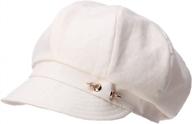 fancet packable women's beret newsboy cap: идеально подходит для весеннего, летнего и зимнего сезонов! обновите свой стиль гэтсби с помощью шляпы с козырьком; доступен в размере 55-59 см логотип