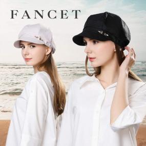 img 1 attached to Fancet Packable Women'S Beret Newsboy Cap: Ideal For Spring, Summer, And Winter Seasons! Upgrade Your Gatsby Fashion With Visor Hat; Available In 55-59 Cm Size