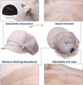 img 2 attached to Fancet Packable Women'S Beret Newsboy Cap: Ideal For Spring, Summer, And Winter Seasons! Upgrade Your Gatsby Fashion With Visor Hat; Available In 55-59 Cm Size