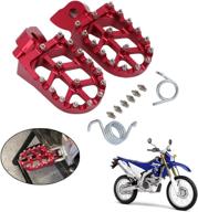 anxin foot pegs footpegs footrests foot pedals rests cnc mx for yz65 yz85 yz125/250 yz250f yz426f yz450f yz125x yz250x yz250fx yz450fx wr250f wr400f wr426f wr450f red logo