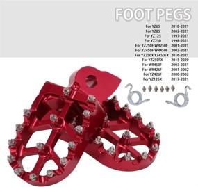 img 3 attached to AnXin Подножки Подножки Подножки Подставки для педалей CNC MX для YZ65 YZ85 YZ125/250 YZ250F YZ426F YZ450F YZ125X YZ250X YZ250FX YZ450FX WR250F WR400F WR426F WR450F Красный