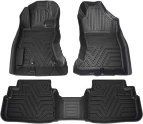 img 4 attached to Ultimate Protection: Auovo Floor Mats for Subaru Crosstrek 2018-2022 & Impreza 2017-2022 - Complete Set of All Weather Guard Liners for Subaru XV (Pack of 3)