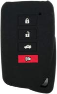 🔑 segaden silicone protective case cover skin jacket for lexus 4 button smart remote key fob cv4452 in black логотип