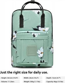 img 2 attached to HotStyle BESTIE Floral Backpack - Perfect For School, College & Travel In Magnolia Mint!