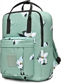 img 4 attached to HotStyle BESTIE Floral Backpack - Perfect For School, College & Travel In Magnolia Mint!