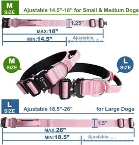 img 3 attached to 🐶 TSPRO Premium Dog Collar with Handle - Thick & Adjustable for Small, Medium to Extra Large Dogs - Heavy Duty & Quick-Release Metal Buckle