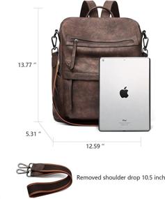 img 2 attached to BROMEN Backpack Fashion Designer Shoulder Women's Handbags & Wallets : Fashion Backpacks