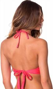 img 1 attached to Make A Statement In Style With RELLECIGA Women'S High Neck Halter Bikini Top
