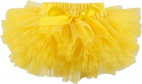 img 4 attached to Adorable Fluffy Tutu Skirt With Diaper Cover For Baby Girls By Slowera