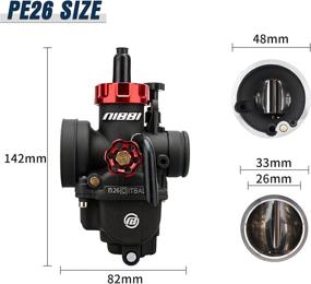 img 3 attached to 🏍️ NIBBI 26mm 150cc Carburetor: Ideal for 4 Stroke Engines, Electric Choke - Motorcycle & Scooter, Fits YAMAHA, KAWASAKI, SUZUKI, Apollo Dirt Bike, Mini Bike, SSR, TTR, KYMCO, SYM, TAOTAO, GY6 Scooter & Moped