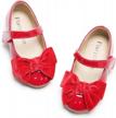 flaryzone toddler/little girls' ballerina flat mary jane princess dress shoes - wedding school party 3 logo