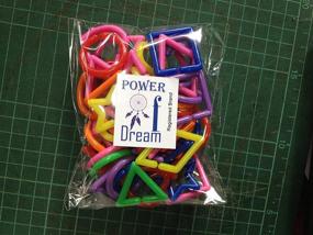 img 1 attached to 🔗 50 Pcs Power of Dream Big Neon Plastic Mixed Shape C Chain Links Toy DIY Y06