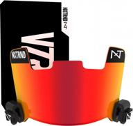 professional tinted football helmet visor - nxtrnd vzr1 shield for youth & adult helmets with visor clips, decal pack, and microfiber bag included logo