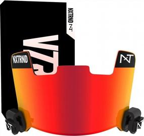 img 4 attached to Professional Tinted Football Helmet Visor - Nxtrnd VZR1 Shield For Youth & Adult Helmets With Visor Clips, Decal Pack, And Microfiber Bag Included