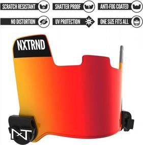 img 2 attached to Professional Tinted Football Helmet Visor - Nxtrnd VZR1 Shield For Youth & Adult Helmets With Visor Clips, Decal Pack, And Microfiber Bag Included