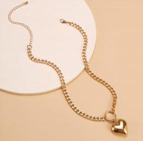 img 2 attached to Stylish Women'S Silver Chain Choker Necklace With Charming 'Love You More' Message For Teens And Women