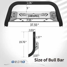 img 2 attached to OEdRo Bull Bar For 2004-2023 Ford F150 | Paintable Truck Brush Guard | Front Bumper Push Bar With Grille Skid Plate And Light Mount
