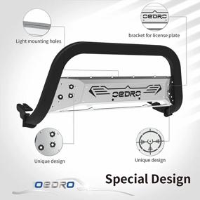 img 3 attached to OEdRo Bull Bar For 2004-2023 Ford F150 | Paintable Truck Brush Guard | Front Bumper Push Bar With Grille Skid Plate And Light Mount